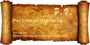 Perlstein Viktória névjegykártya